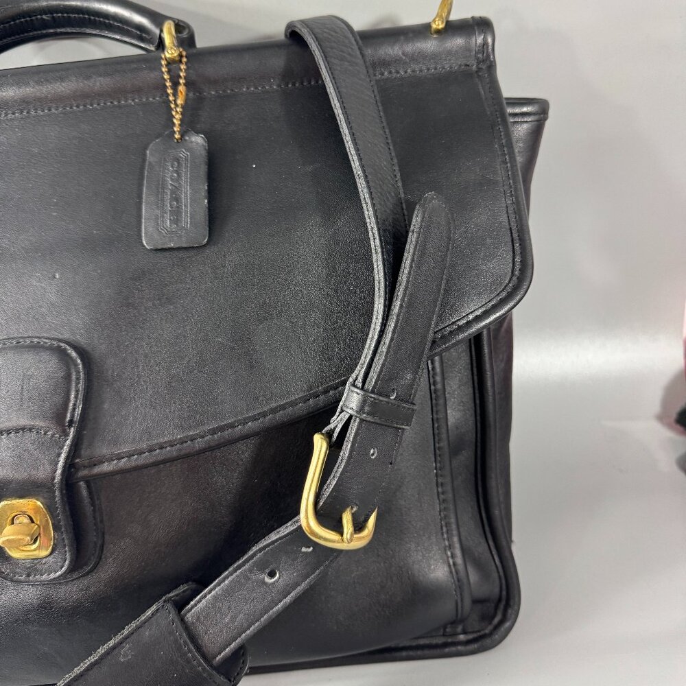 Vintage Coach # 5255 Black Leather Regency Brief - Picture 3 of 15